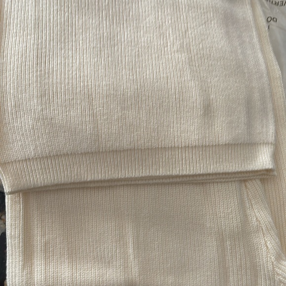 Brunette the Label ribbed knit pant in cream. NWT - Picture 2 of 2